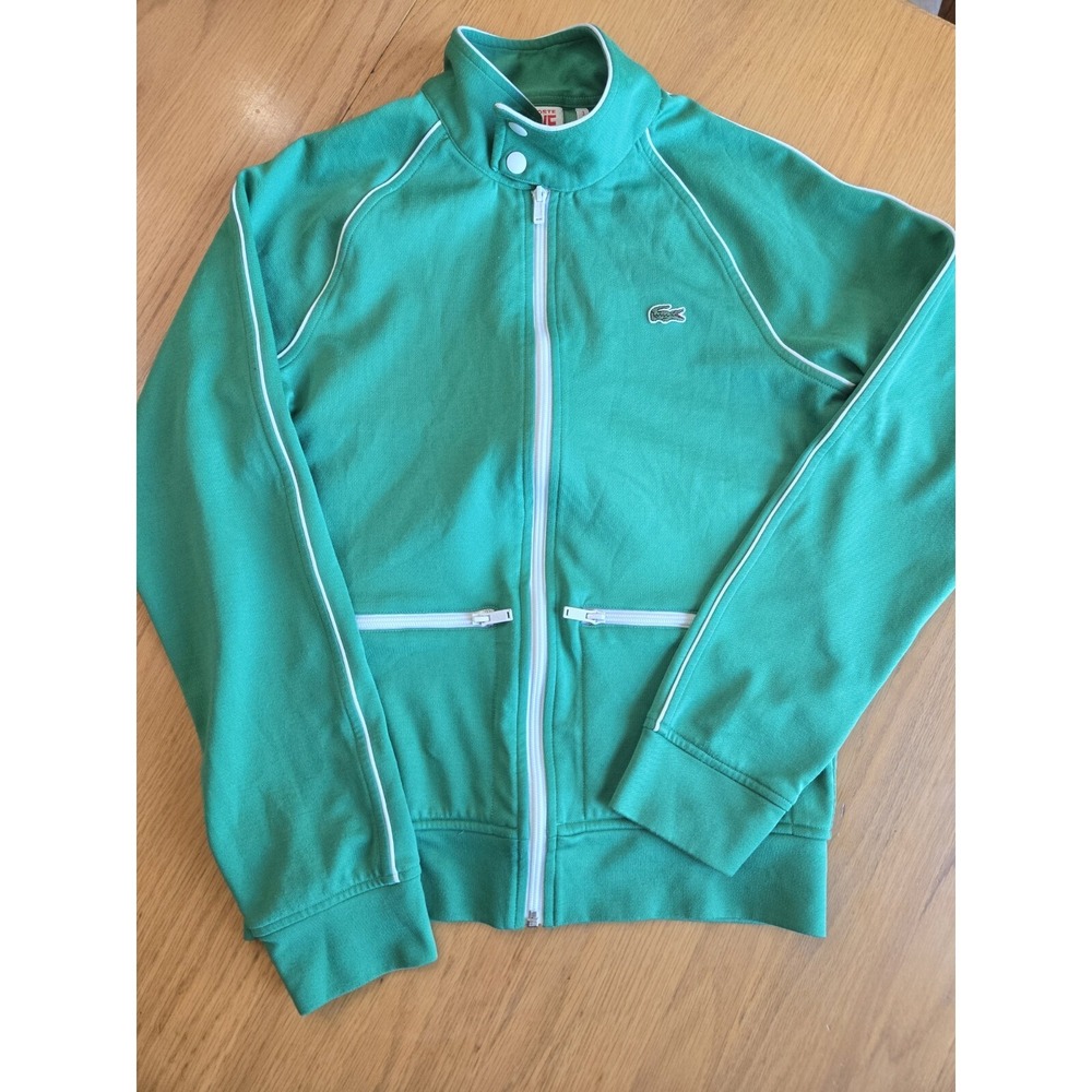 Lacoste L!VE Y2K Green Track Jacket Full Zip Men's Size 3